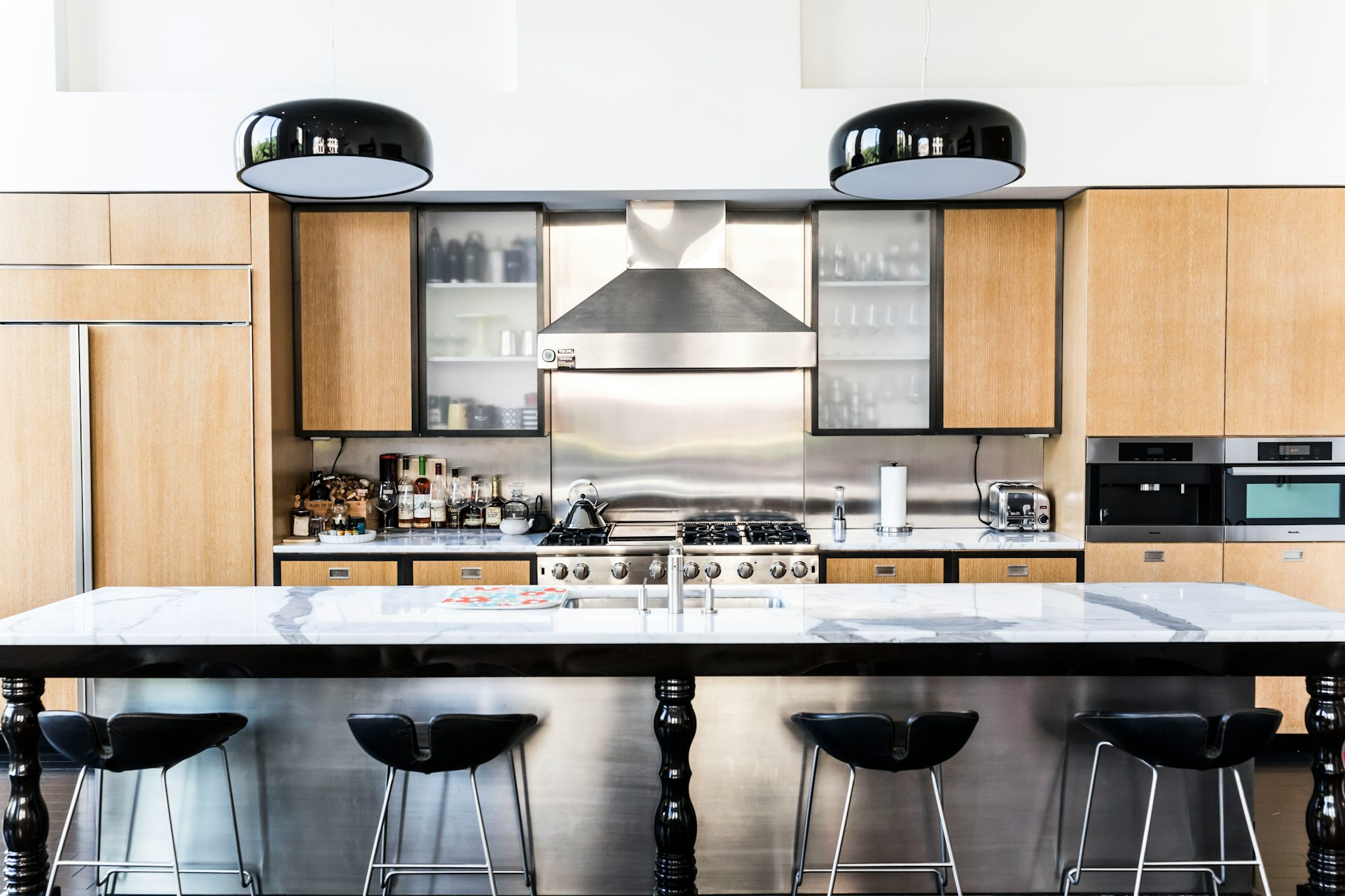 white and black dining table